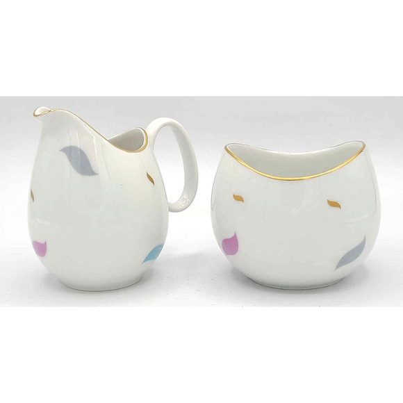 Johann Haviland 4 Person Tea Set: Tea Pot Sugar Creamer, 4 Trio Cup+Saucer+Plate - Picture 9 of 16